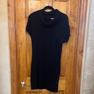 Say What? Black Knit Tunic Dress